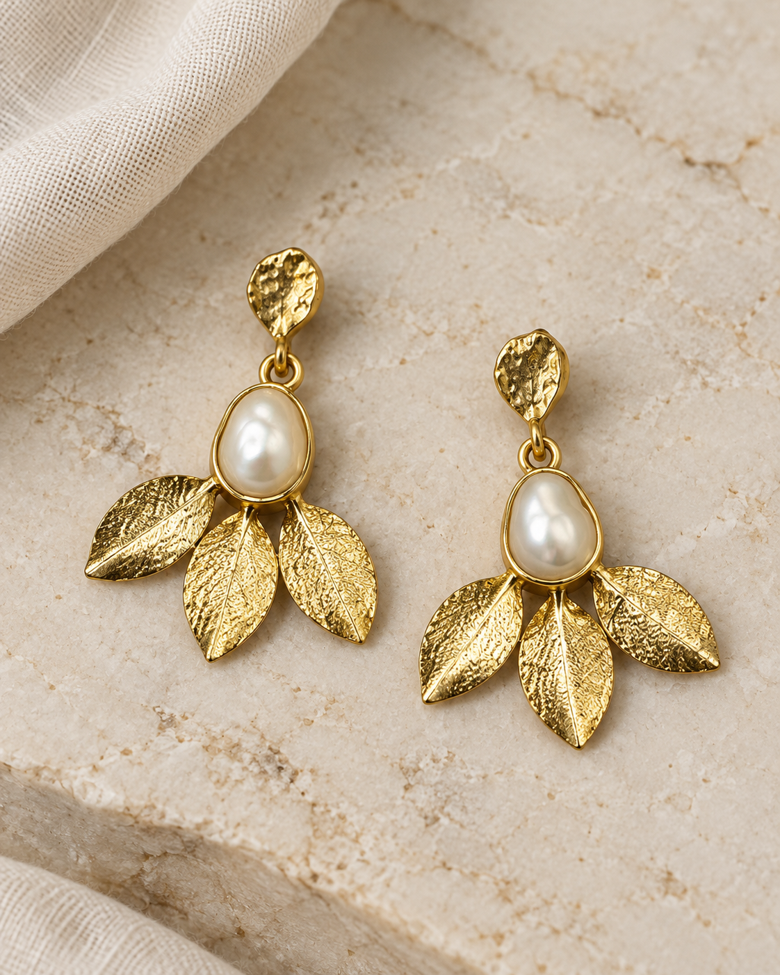 Pearl Leaf Charm