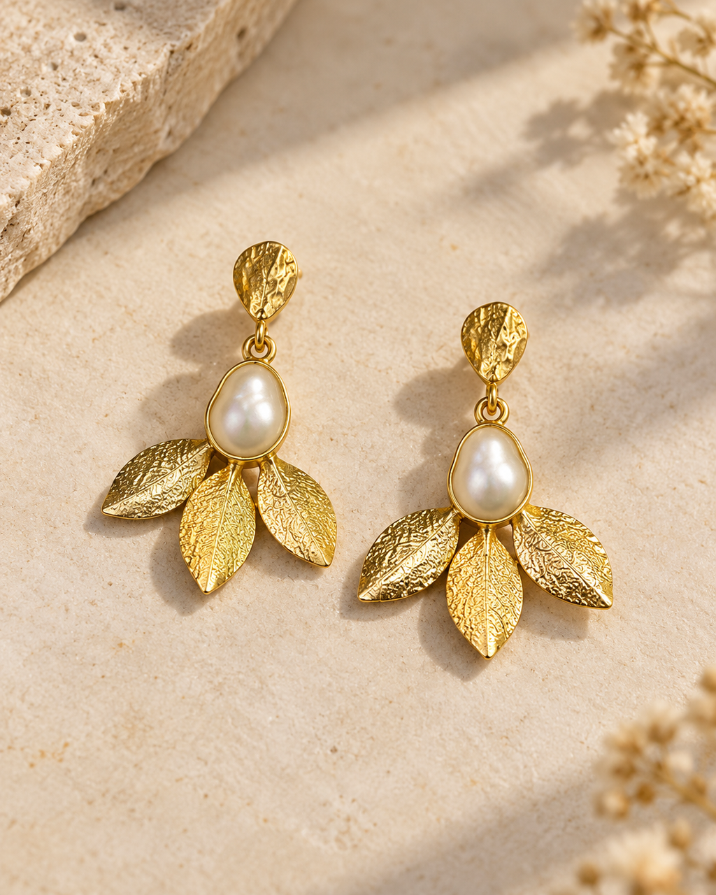 Pearl Leaf Charm