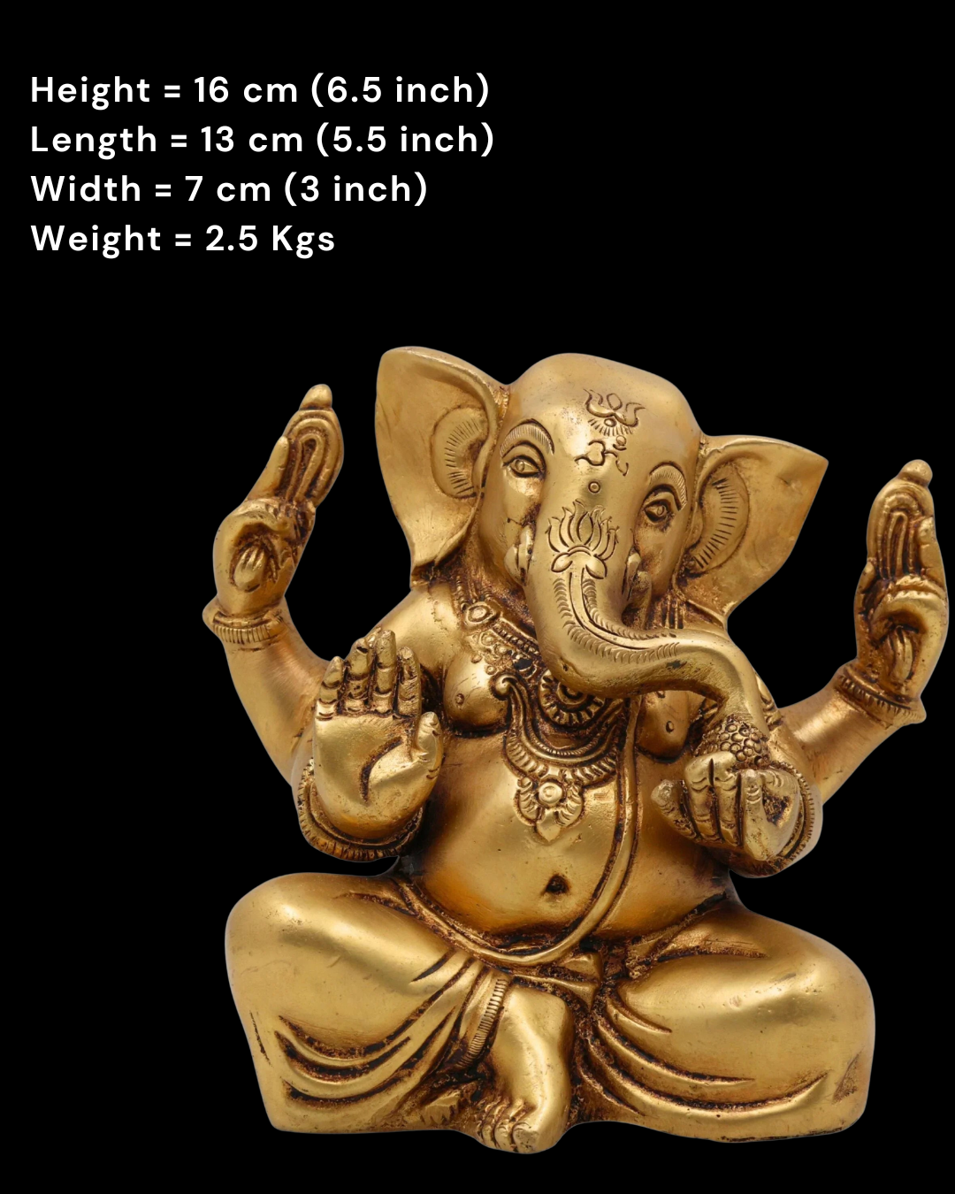 Abhaya Ganesha Brass Idol