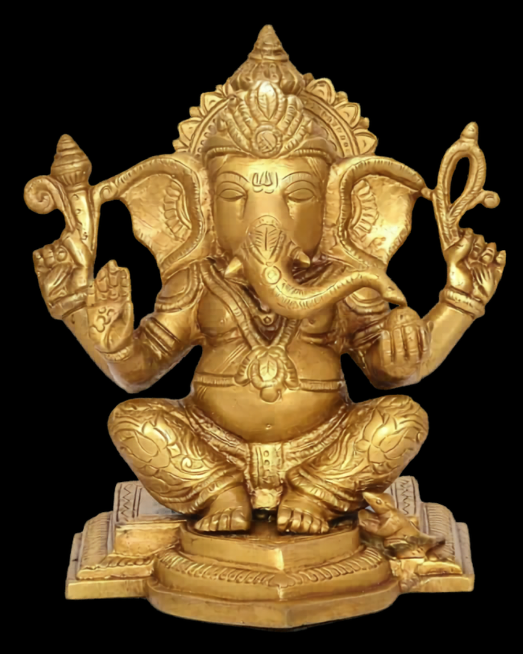 Riddhi Siddhi Ganesha Brass Idol