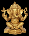 Riddhi Siddhi Ganesha Brass Idol