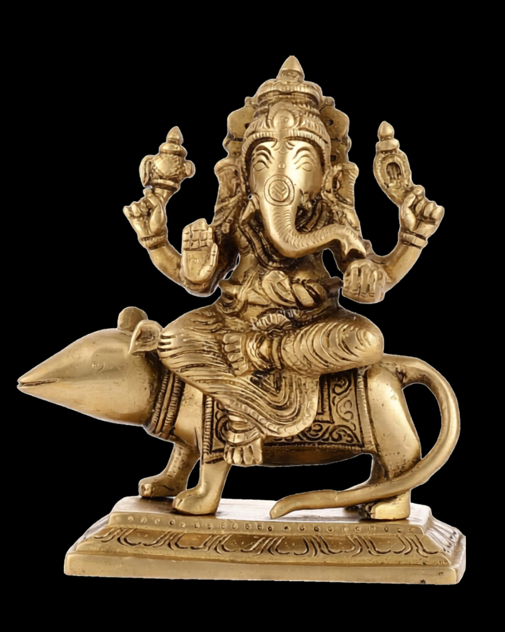 Mushika Vahana Ganesh Brass  Idol