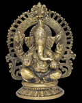 Maha Ganesha Brass Idol with Prabhavali