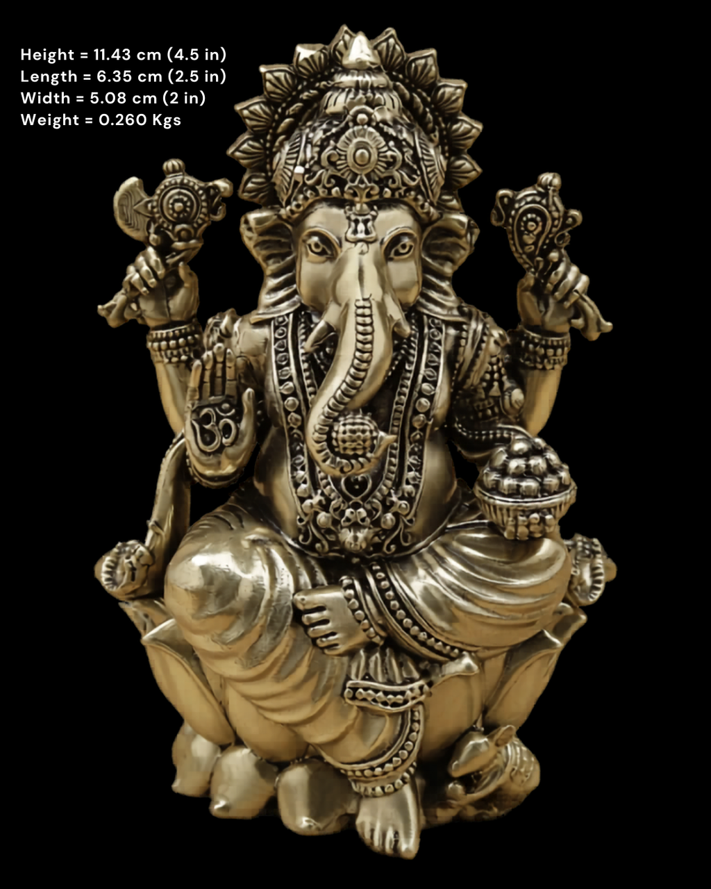 Siddhi Vinayaka Brass Idol