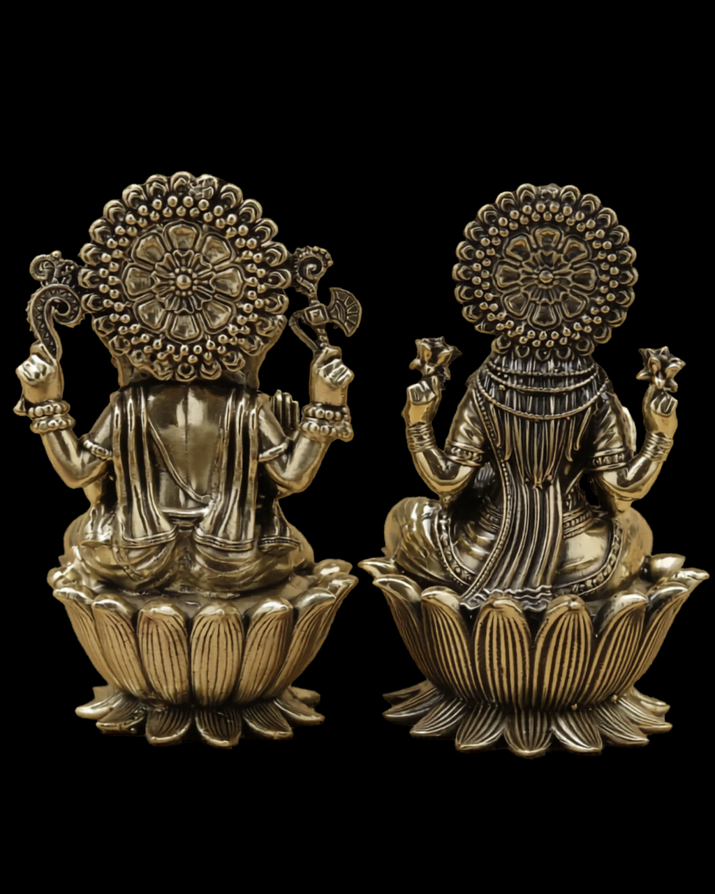Lakshmi Ganesha Brass Idol Set