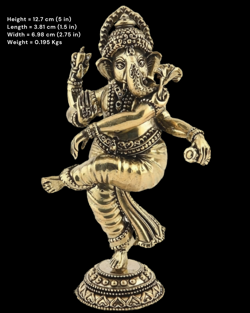 Nataraja Ganesha Brass Idol