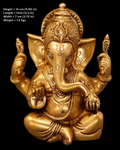Chaturbhuj Ganesha Brass Idol