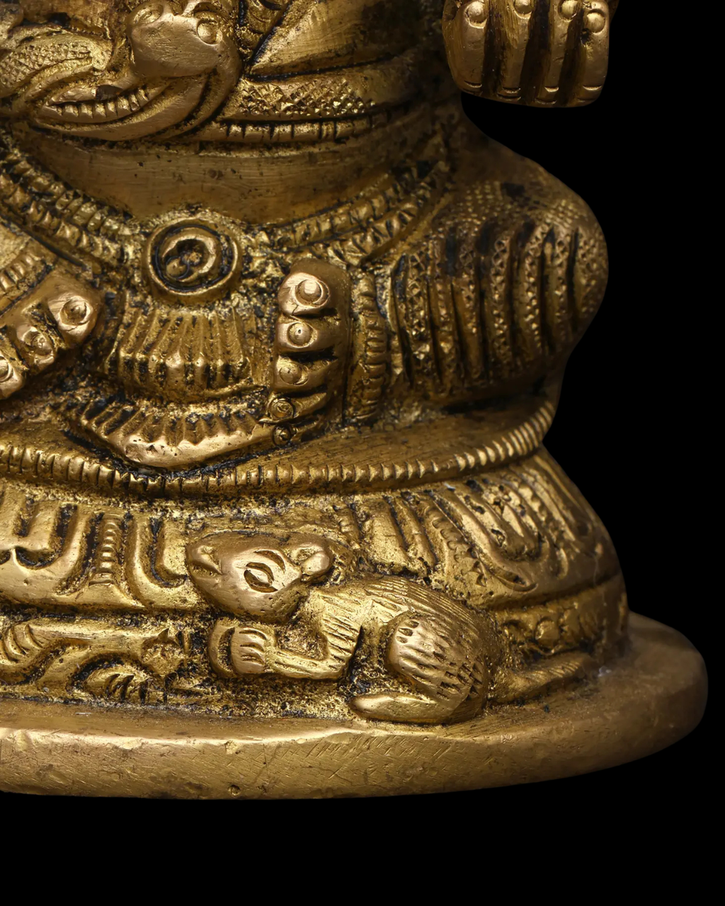 Kamal Asana Ganesha Brass Idol