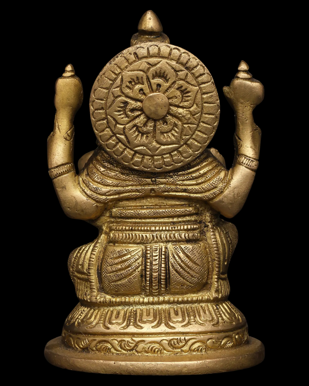 Kamal Asana Ganesha Brass Idol