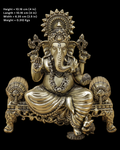 Simhasana Vinayaka Brass Idol