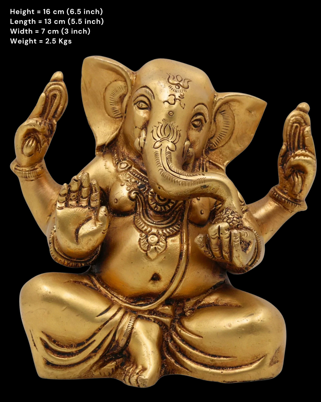 Abhaya Ganesha Brass Idol