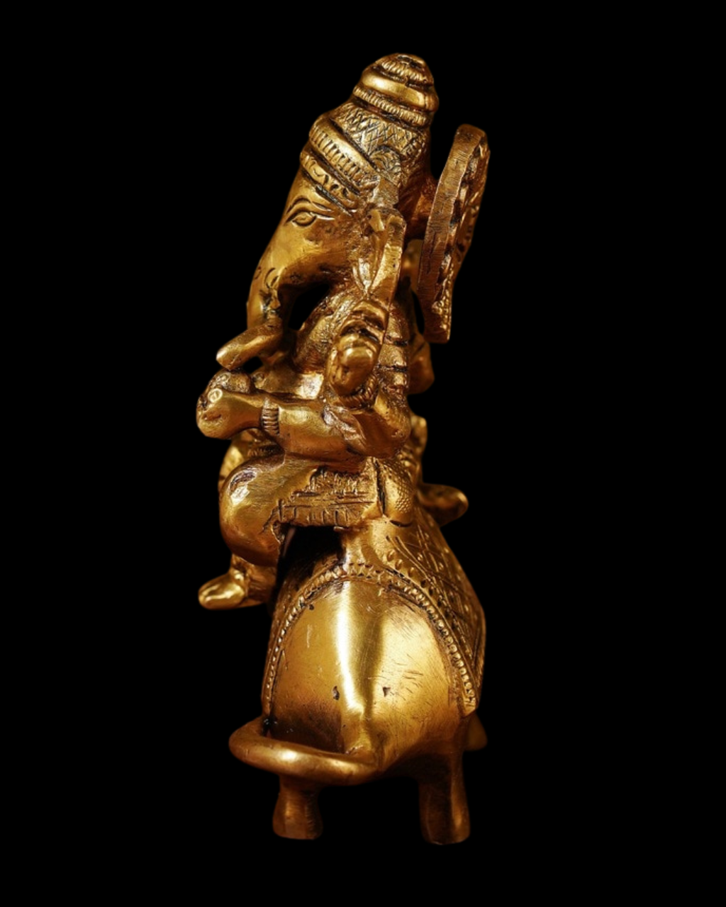 Mushika Vahana Ganesh Brass Idol