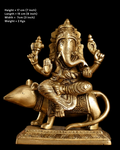 Mushika Vahana Ganesh Brass  Idol