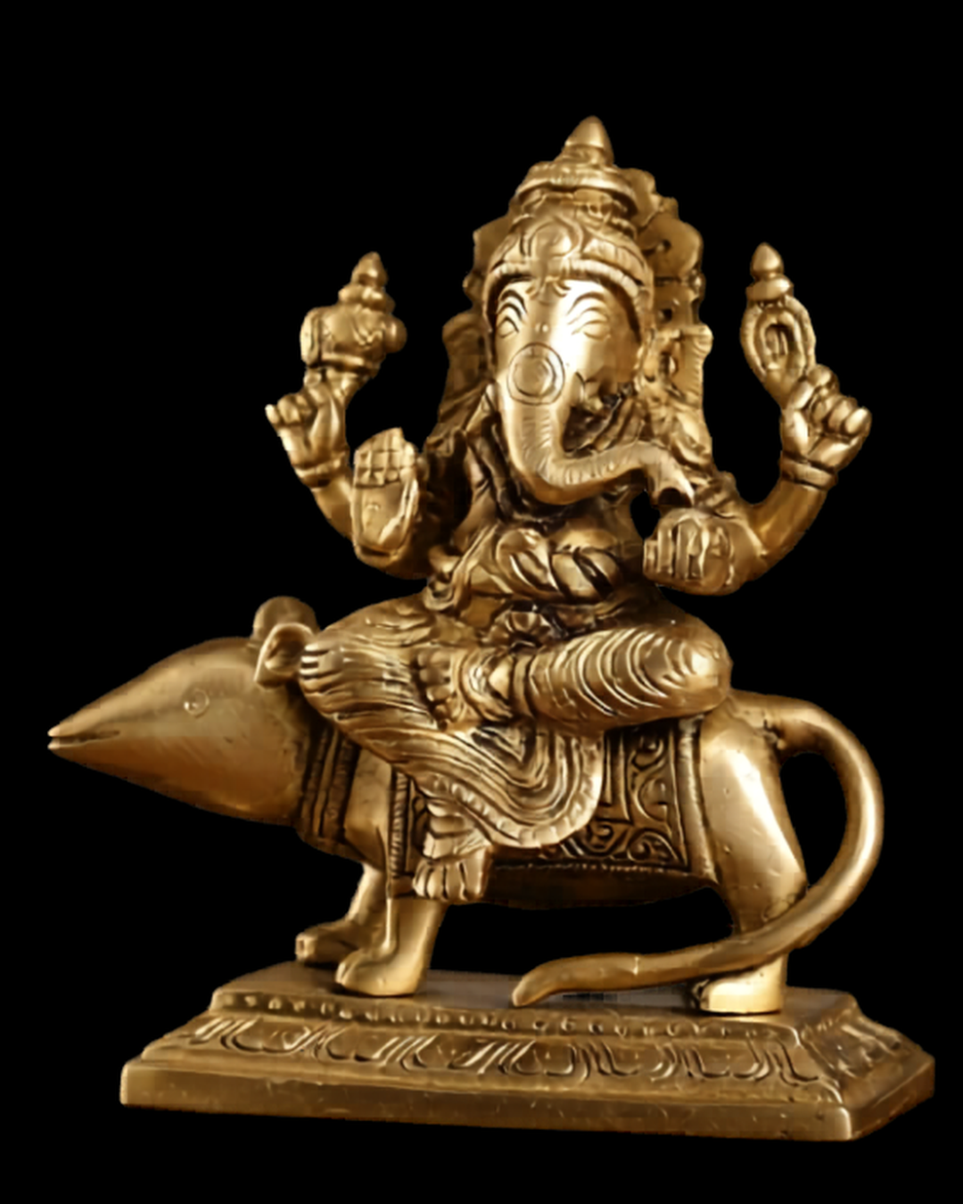 Mushika Vahana Ganesh Brass  Idol