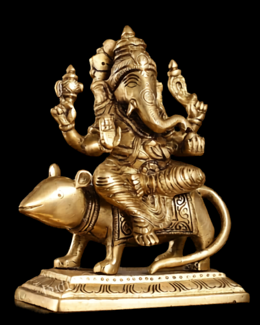 Mushika Vahana Ganesh Brass  Idol