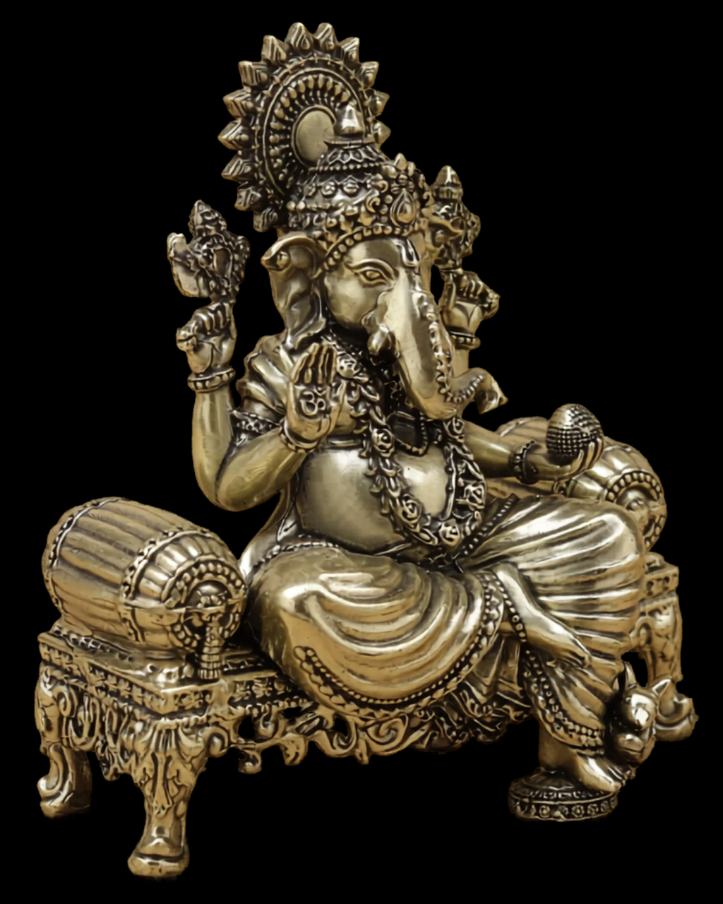 Simhasana Vinayaka Brass Idol