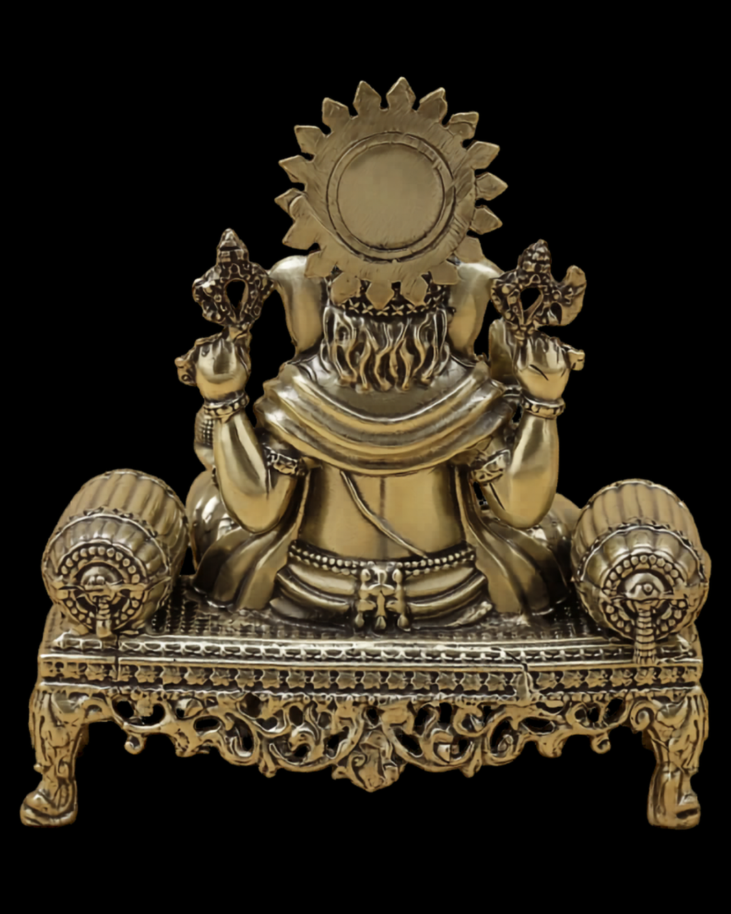 Simhasana Vinayaka Brass Idol