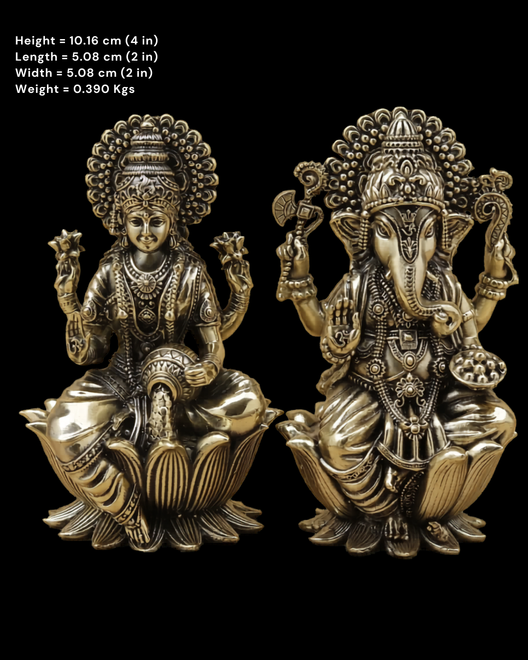Lakshmi Ganesha Brass Idol Set
