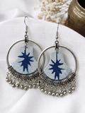 White Blue Fabric Hoops