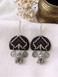 Black Heart Jhumka Half Rounds