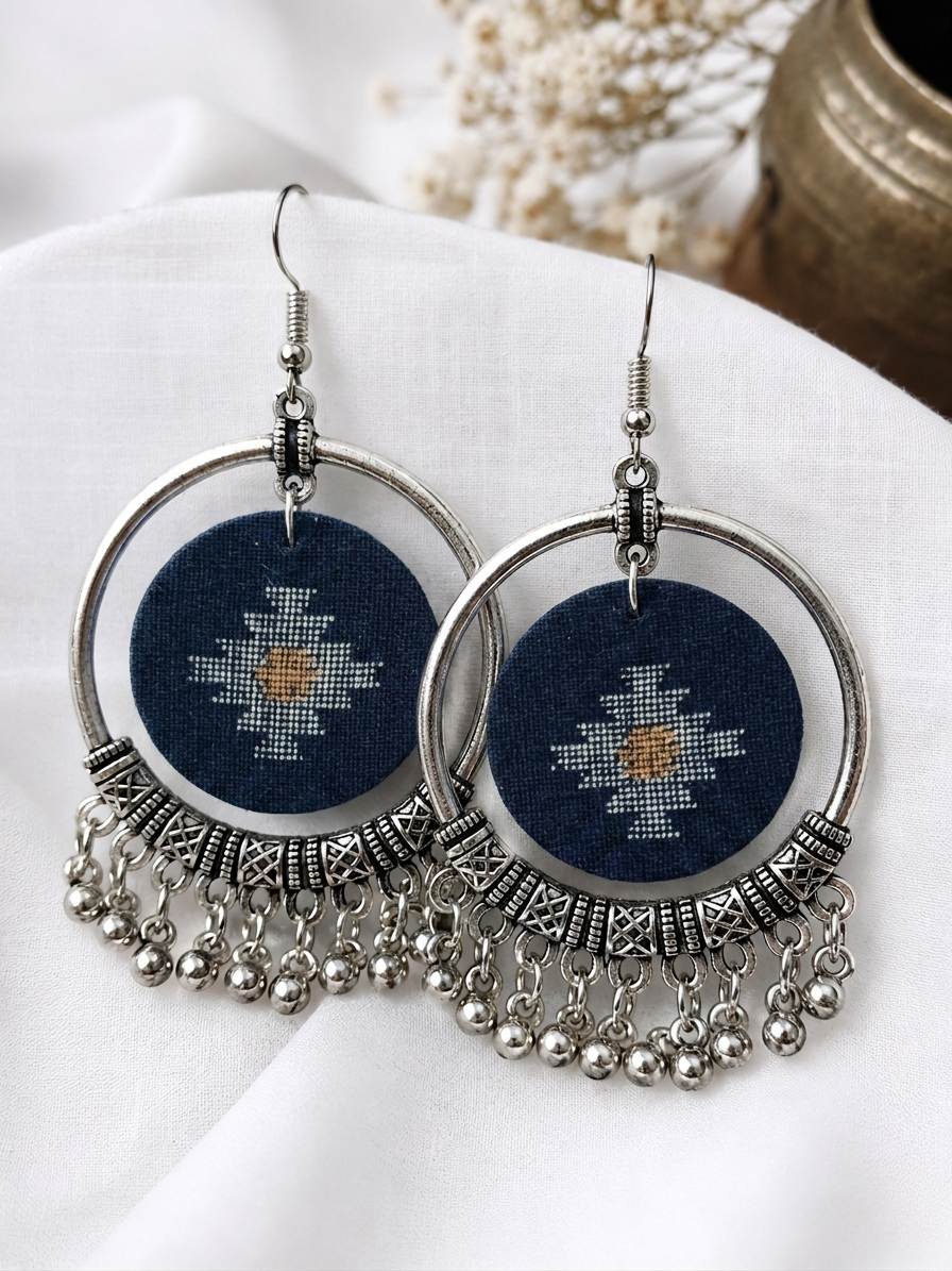Navy Star Fabric Hoops