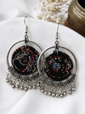 Black Mix Spiral Fabric Hoops