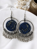 Denim Spiral Fabric Hoops