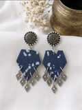 Indigo Splatter Pentagons