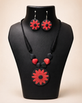 Scarlet Bloom Necklace Set
