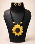 Golden Sunflower Necklace Set