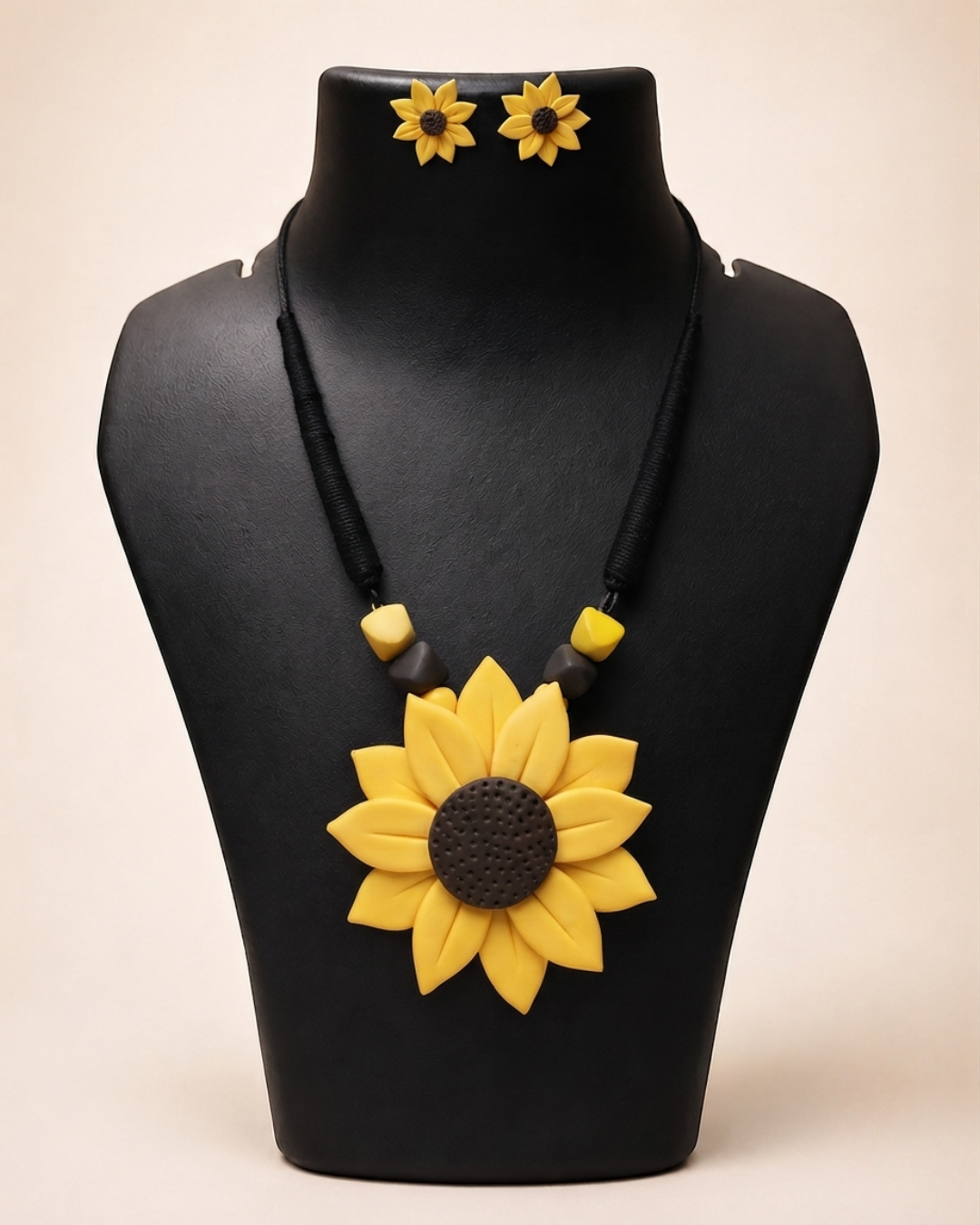 Golden Sunflower Necklace Set