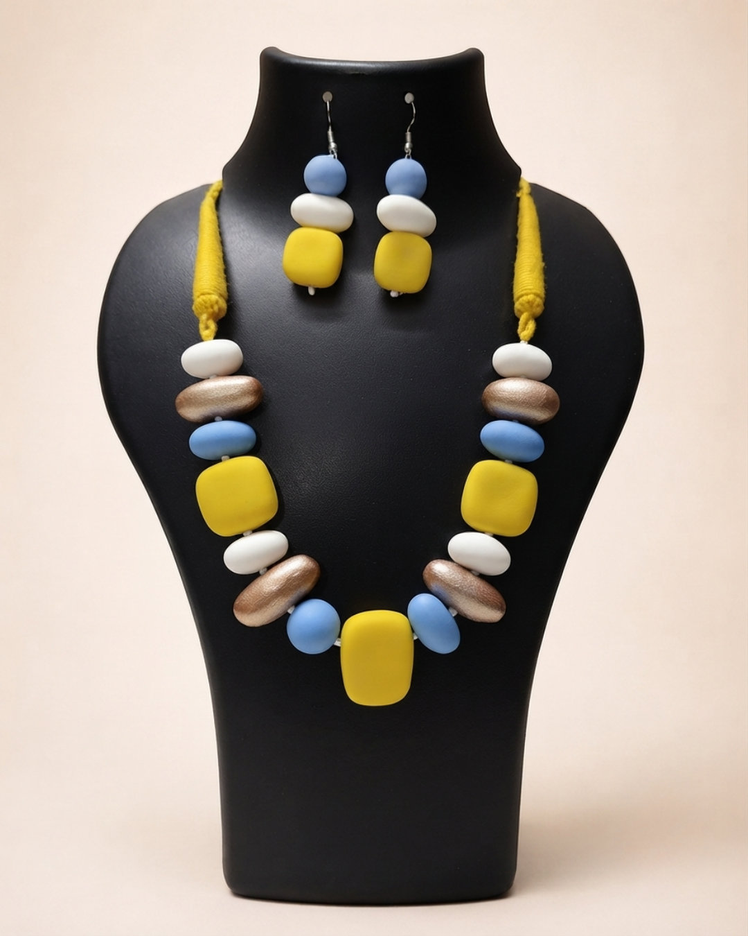 Lemon Sky Bead Necklace Set