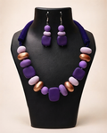 Plum Bead Necklace Set