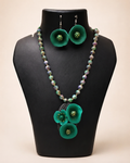 Green Petal Necklace Set