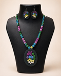 Confetti Dot Oval Necklace Set