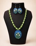 Blue Meadow Oval Necklace Set
