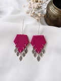 Magenta Leaf Pentagons