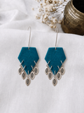 Teal Leaf Pentagons