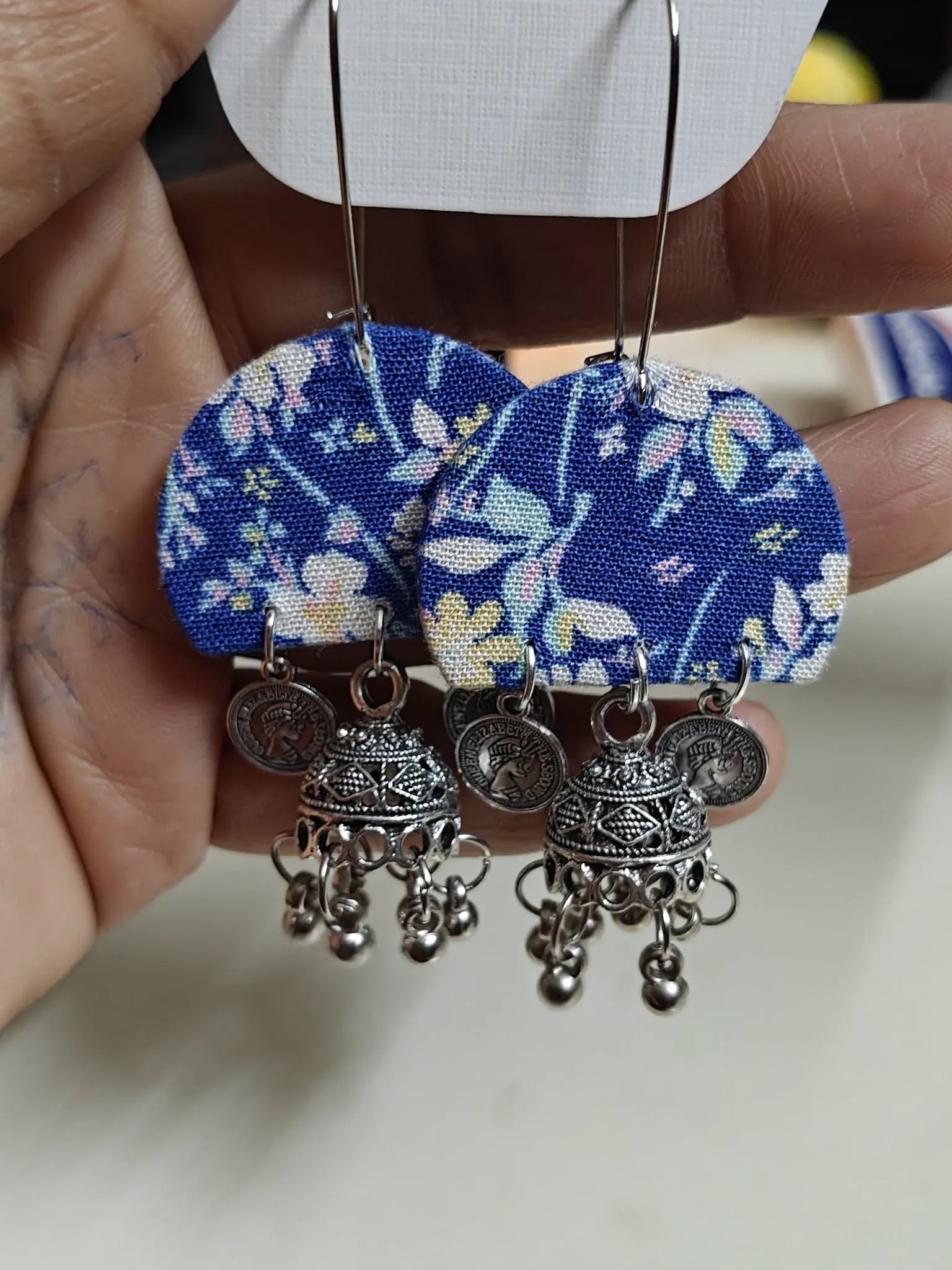 Royal Floral Jhumka Half Rounds