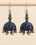 Indigo Leaf Jhumka