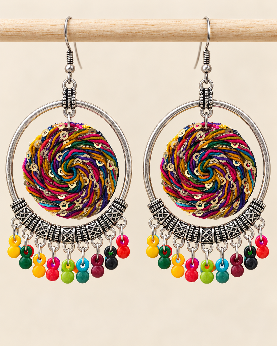 Rainbow Swirl Earrings