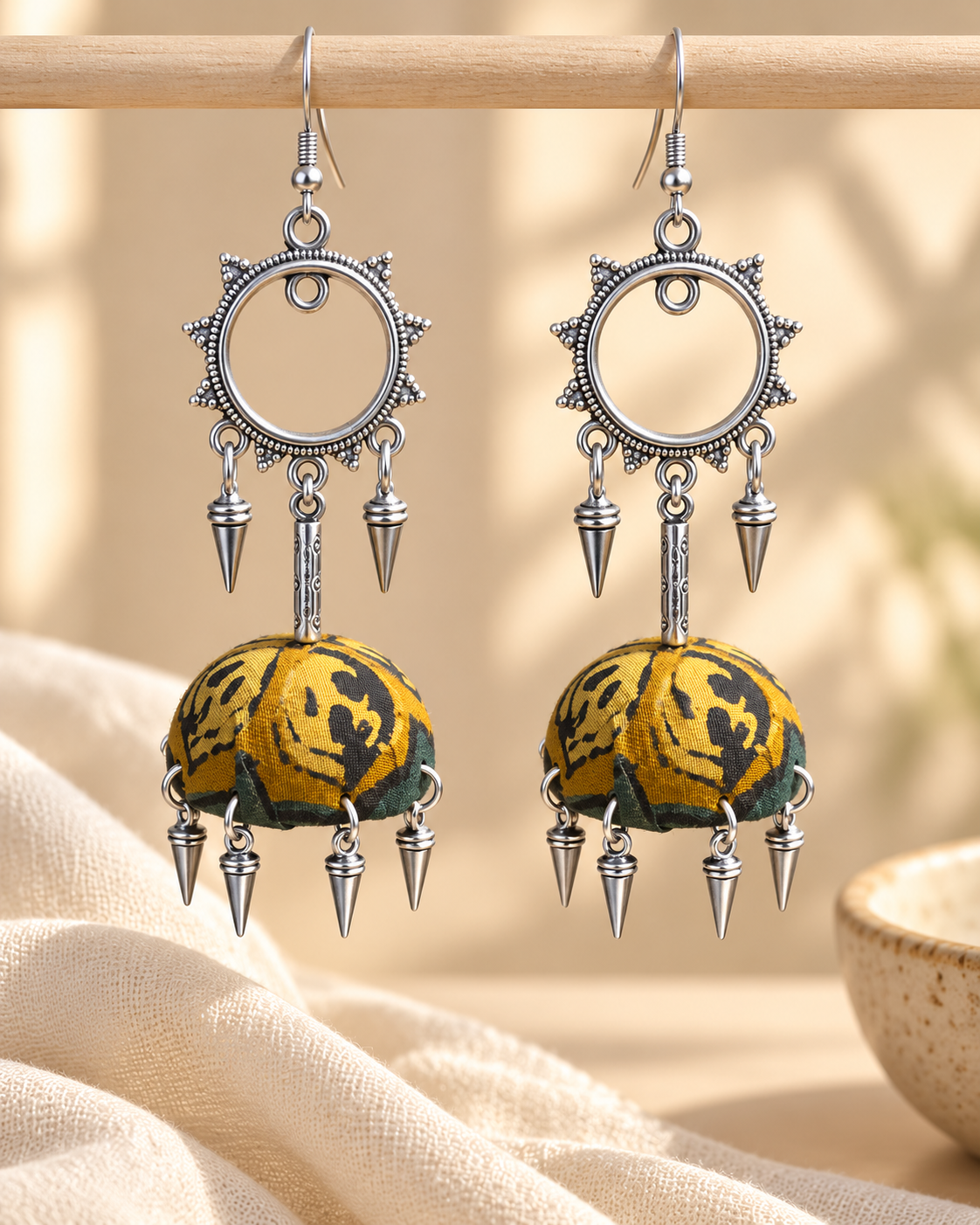 Mustard Sunburst Jhumka