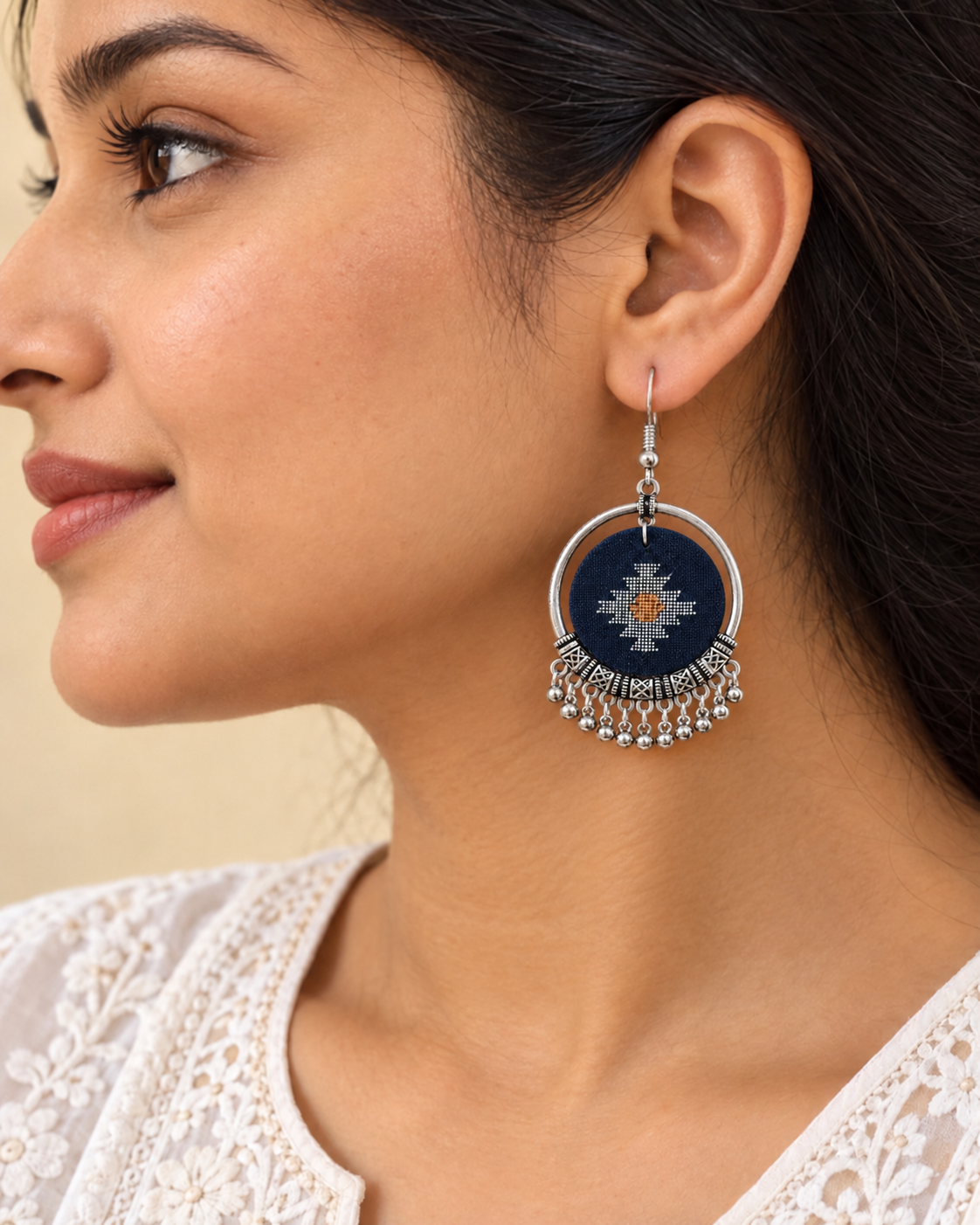 Midnight Bloom Hoops