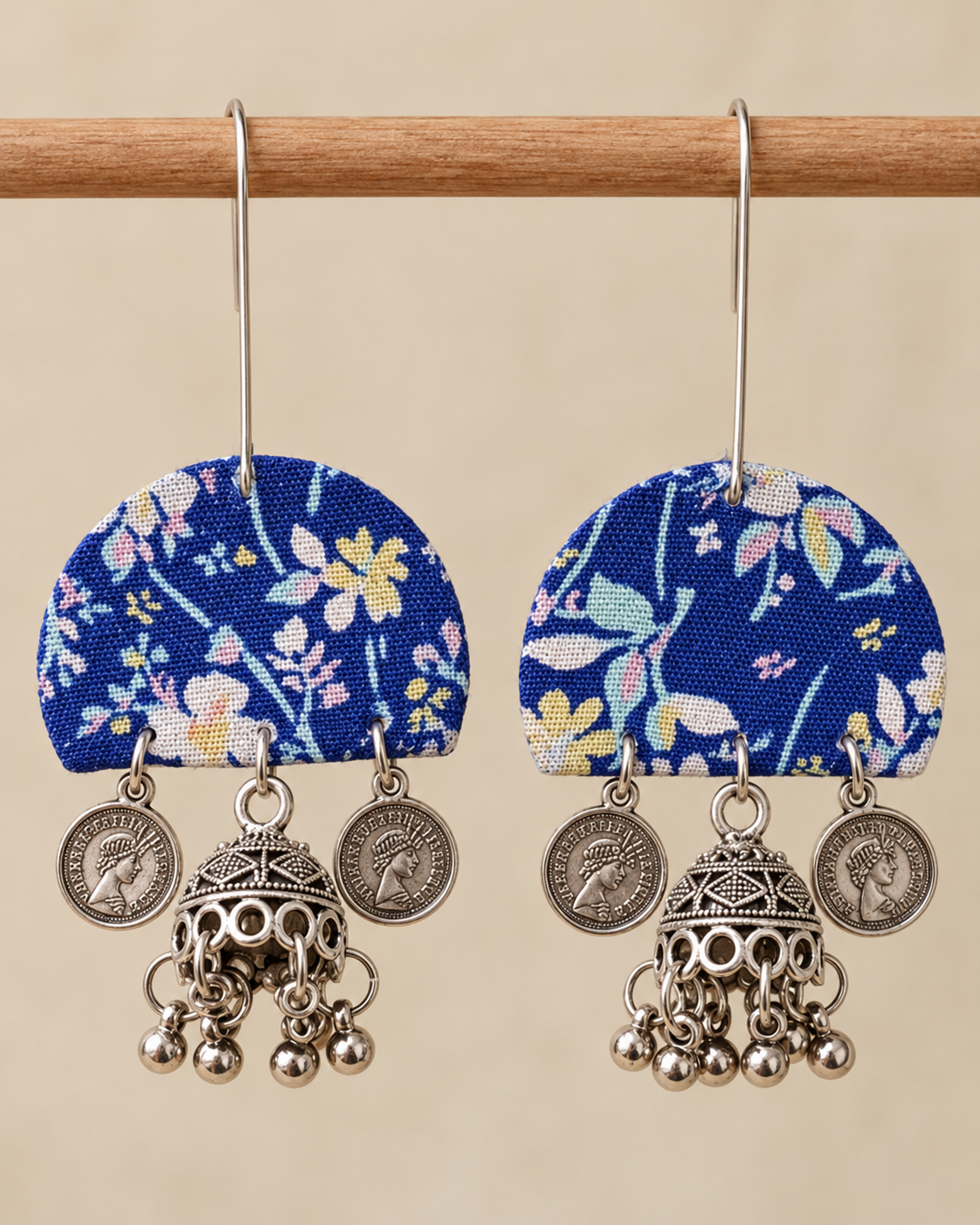 Indigo Blossom Jhumka