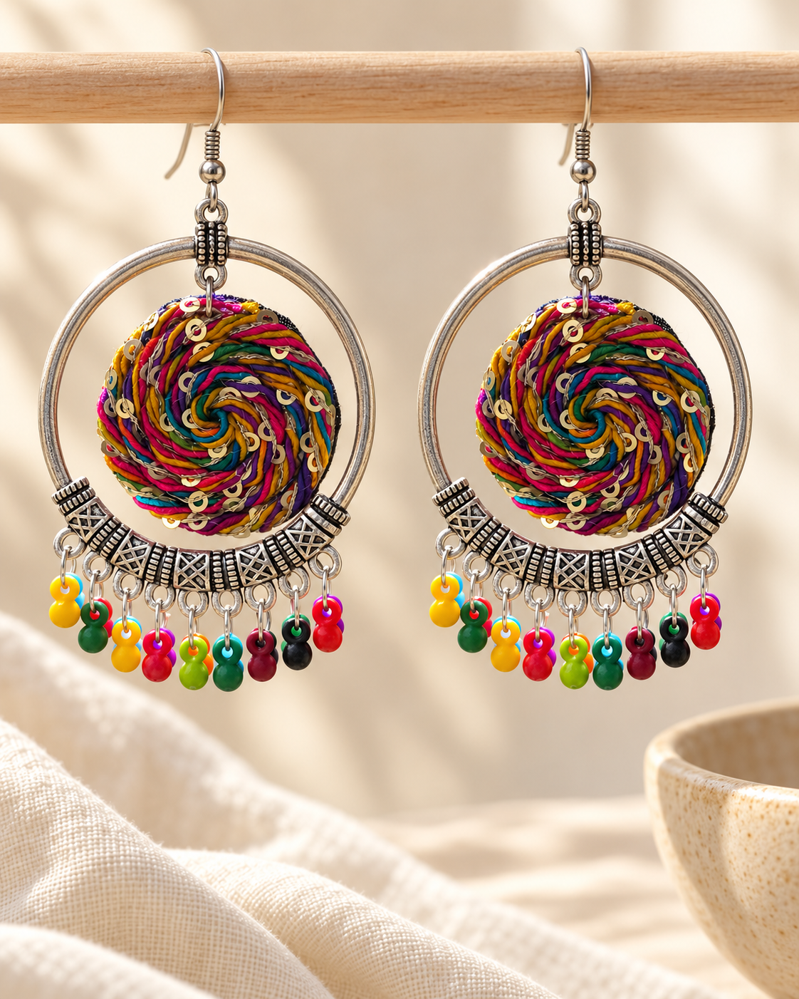 Rainbow Swirl Earrings