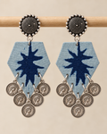 Indigo Leaf Charm