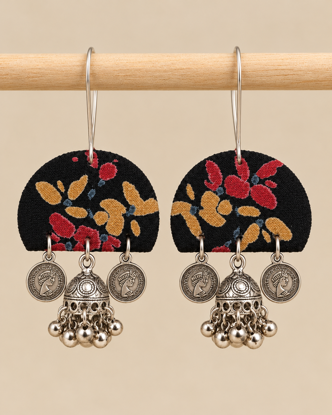 Midnight Bloom Jhumka