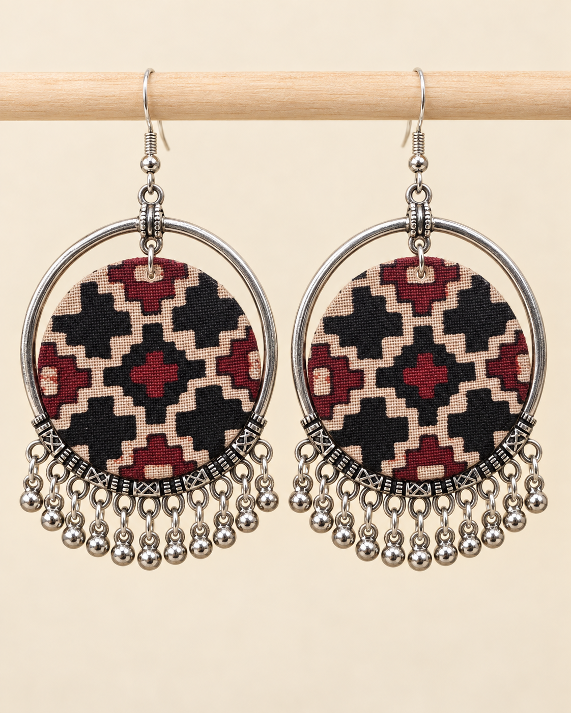 Earth Mosaic Hoops