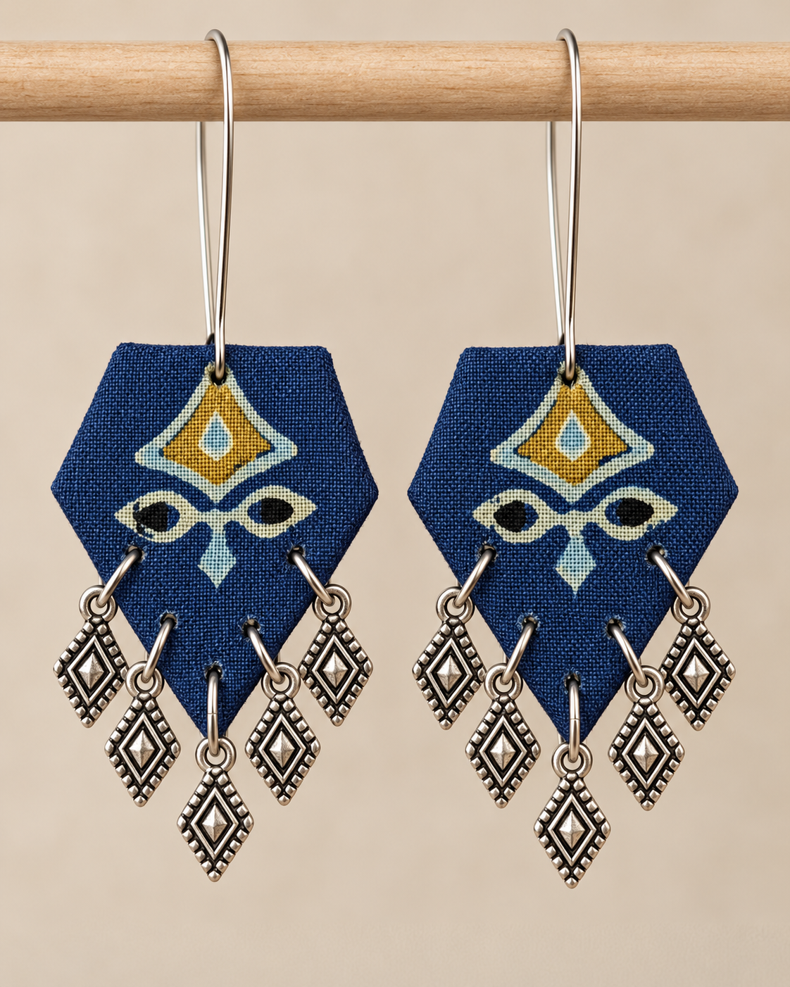 Indigo Motif Hook Charm