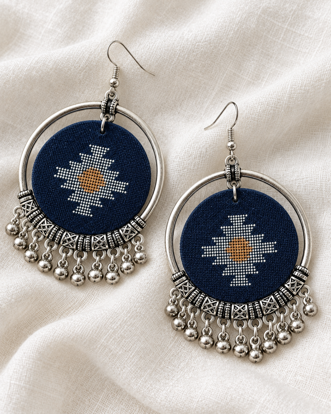 Midnight Bloom Hoops
